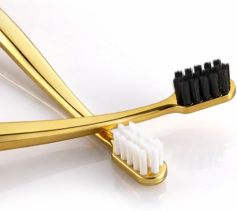 JoyMax Gold Edition Toothbrush Set (4 Pack) Luxury Dense Soft Bristles, Premium Gold Handle, 3200+ Bristles in Saudi Arabia