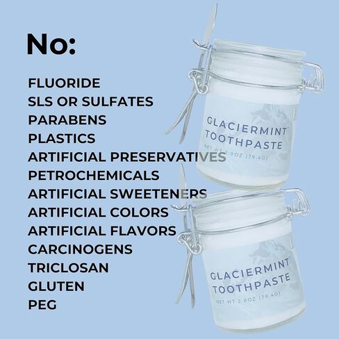 GlacierMint Toothpaste - All Natural, Plastic Free, Paraben Free, Sulfate Free, Non-Toxic Toothpaste in Saudi Arabia