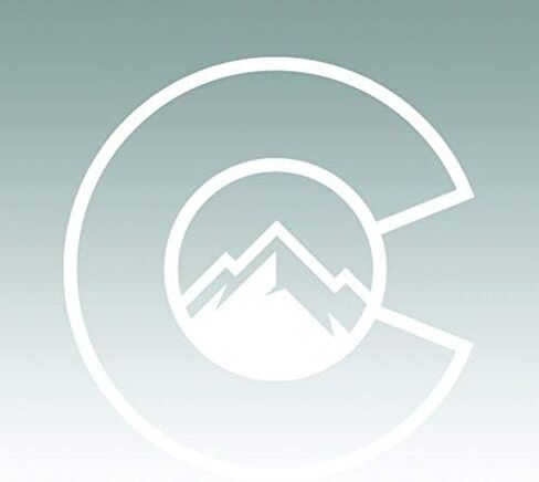 Colorado Flag C with Mountains Sticker - Decal - Die Cut - CO Denver Boulder - White 4.00" x 4.14" in Saudi Arabia