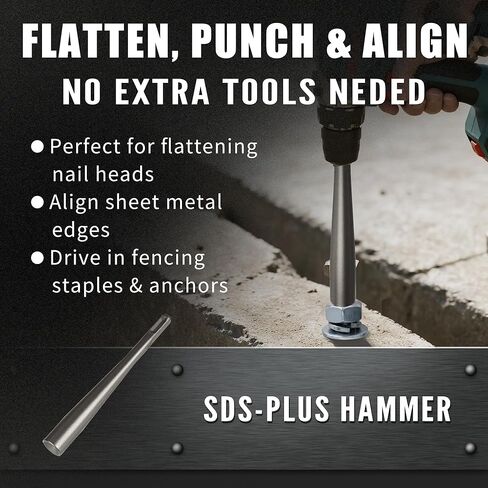 SDS Plus Ground Rod Driver – Hammer Drill Attachment for Driving Ground Rods, Rebar and Steel Rods in Saudi Arabia