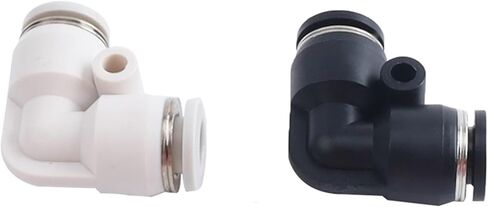 PV Elbow Joint Quick Connector Plugs Bend Type Right Angle 90 Degree L Plastic 1Pcs(Whitepv6) in Saudi Arabia
