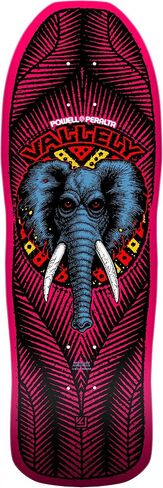 Powell Peralta Mike Vallely Elephant Reissue Skateboard Deck, Pink, 9.85" x 30" in Saudi Arabia
