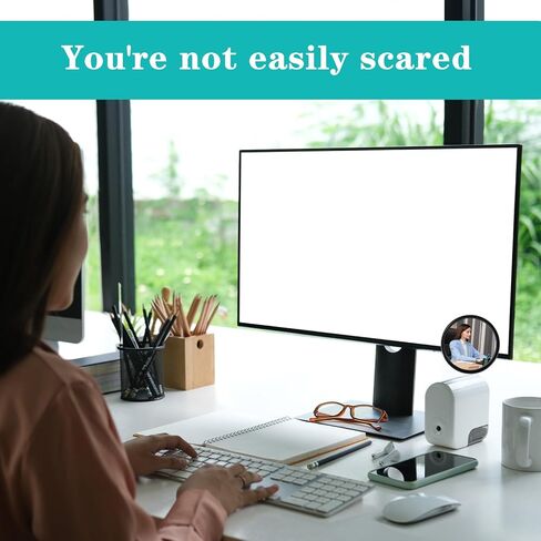 4PCS Cubicle Mirror, 2.3" Adjustable Cubicle Mirror to See Behind You Monitor Mirrors Rear View Convex for Cubicles Walls Open Office Personal Privacy Safety in Saudi Arabia