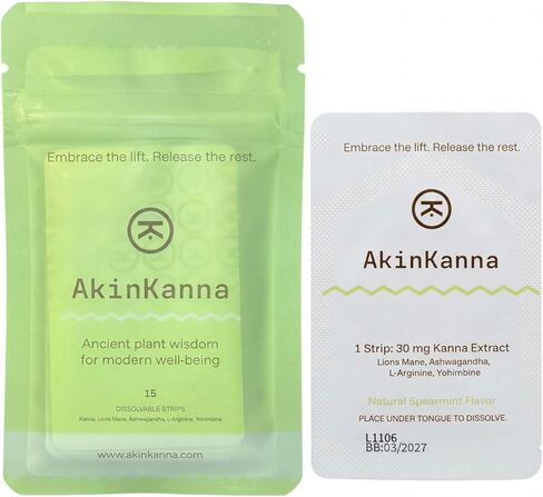 Kanna (Sceletium tortuosum) Sublingual Strips–Fast-Acting Nootropic for Mood, Stress & Focus with Ashwagandha, Lion’s Mane & L-Arginine Adaptogenic Calm Energy & Mental Clarity. Caffeine & Sugar Free in Saudi Arabia