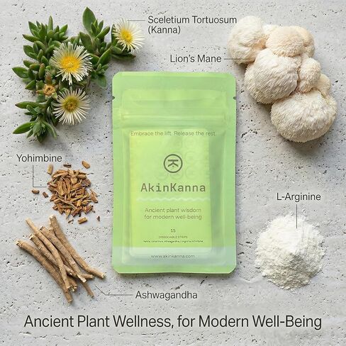 Kanna (Sceletium tortuosum) Sublingual Strips–Fast-Acting Nootropic for Mood, Stress & Focus with Ashwagandha, Lion’s Mane & L-Arginine Adaptogenic Calm Energy & Mental Clarity. Caffeine & Sugar Free in Saudi Arabia