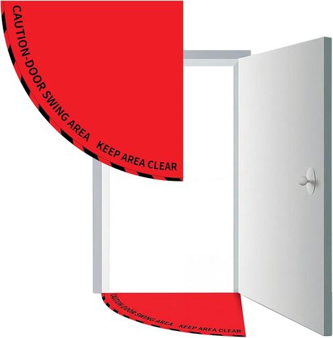 1 Pack Door Swing Caution Floor Sign for Safety Warning Door Swing Area Keep Area Clear Floor Signs Vinyl Non Slip Surface (36 x 36 Inches,Yellow) in Saudi Arabia