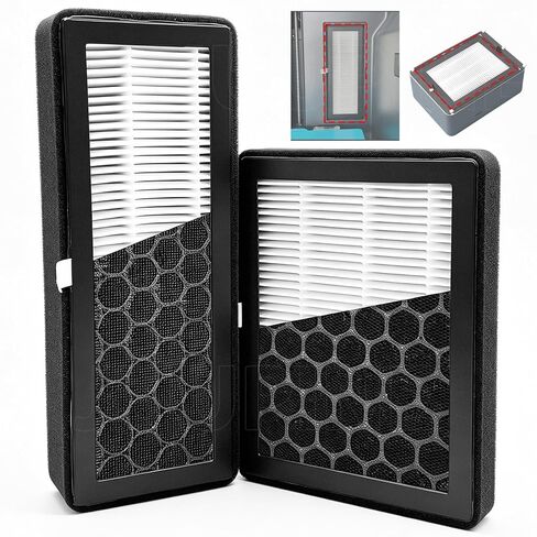 2PK for X2D/P2S Air Filter -1xExhaust Fan Filter + 1xChamber Filter for Bambu Lab X2D P2s Exhaust Fan HEPA+Activated Carbon UFPs & VOC Removal Air Purifier for Bambulab X2D/P2S 3D Printer Accessories in Saudi Arabia