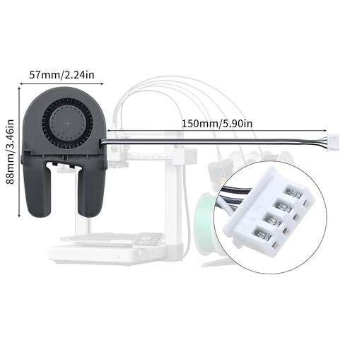 5015 Part Cooling Fan Replacement for BambuLab A1/ A1 Mini: Efficient Heat Dissipation Brushless Blower for High-Speed Cooling Printed Model Layers 3D Printer Accessories in Saudi Arabia