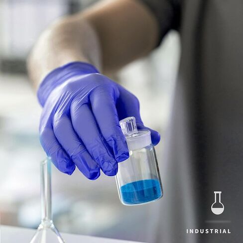 قفازات فحص النتريل الطبية من Medguy، 4.5 مل، خالية من البودرة، خالية من اللاتكس، آمنة للطعام، قفاز واقٍ للاستعمال مرة واحدة، بنفسجي، 1000 قطعة in Kuwait
