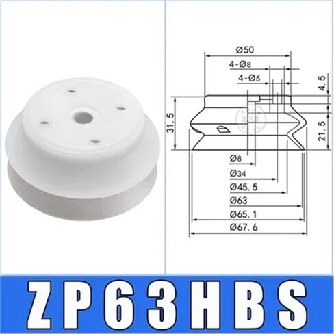 1pcs Manipulator Accessories Vacuum Suction Cup zpx-hb63 / 80 Supporting Stroke 25/50 / 75 Hardware Suction Cup(ZP63HBS) in Saudi Arabia
