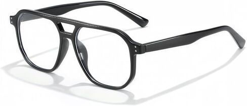 نظارات قراءة Aviator للنساء والرجال، قارئ جسر مزدوج مربع خفيف الوزن، نظارات الكمبيوتر الزرقاء الخفيفة in Kuwait
