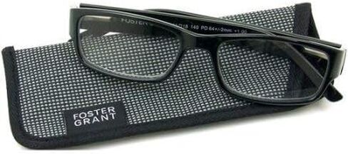 Foster Grant Rocket Men's Carbon Fiber Reading Glasses with Case +1.25 in Saudi Arabia