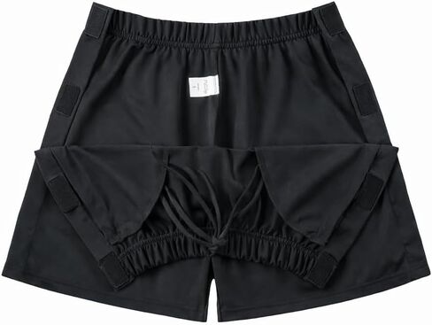 Tear Away Shorts for Women Post Surgery Short Hook and Loop Side Open 4 Inch Adaptive Recovery Shorts with Pockets in Kuwait