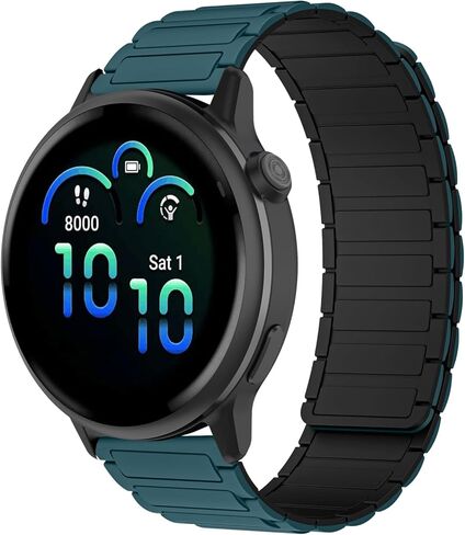 سوار ساعة من السيليكون 20 مم متوافق مع Garmin Forerunner 570 42 مم/Forerunner 165/Vivoactive 6/Vivoactive 5، حزام بديل مغناطيسي لـ Garmin Venu Sq 2/Approach S50/S44 in Kuwait