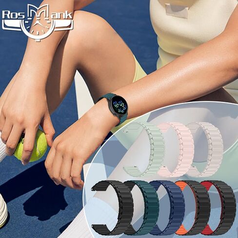 سوار ساعة من السيليكون 20 مم متوافق مع Garmin Forerunner 570 42 مم/Forerunner 165/Vivoactive 6/Vivoactive 5، حزام بديل مغناطيسي لـ Garmin Venu Sq 2/Approach S50/S44 in Kuwait