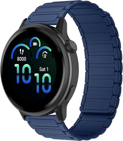 سوار ساعة من السيليكون 20 مم متوافق مع Garmin Forerunner 570 42 مم/Forerunner 165/Vivoactive 6/Vivoactive 5، حزام بديل مغناطيسي لـ Garmin Venu Sq 2/Approach S50/S44 in Kuwait