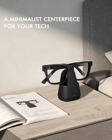 قاعدة شحن Doohoeek لنظارات Meta Ray-Ban AI، قاعدة شحن مقاومة للخدش وقاعدة مرجحة لنظارات Oakley Meta، شاحن نظارات AI لنظارات Wayfarer وSkyler وHeadliner وHSTN in Kuwait