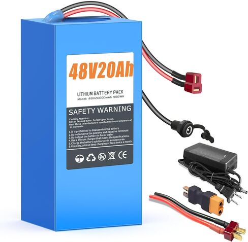 48V10Ah Lithium Ebike Battery with 30A BMS, Compatible with 100W-800W Motors, for Electric Bikes, Scooters, ATVs, Electric Dirt Bikes (48V10Ah) in Saudi Arabia