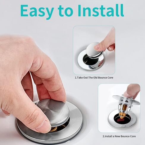 Sink Stopper, Bathroom Sink Drain Strainer with Hair Catcher, for 1.04’’~1.97’’ Drain Hole, Brass Universal Drain Cover, Pop Up Basin Plug in Saudi Arabia