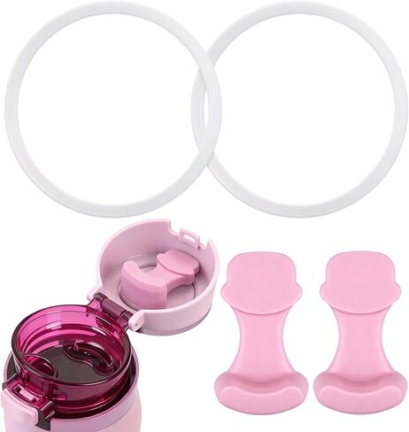 2pcs Replacement Stopper Compatible with Simple Modern & 2pcs Clear Seal Ring for Mesa Loop Water Bottle - Silicone Replacement Parts Compatible with Simple Modern 24oz/30oz Mesa Loop Water Bottle in Saudi Arabia