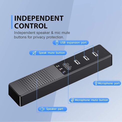 Conference Speaker and Microphone,pc Speakers,360° Voice Coverage, Advanced Noise Reduction, USB-C Plug & Play, Compatible with Zoom and MS Team in Saudi Arabia