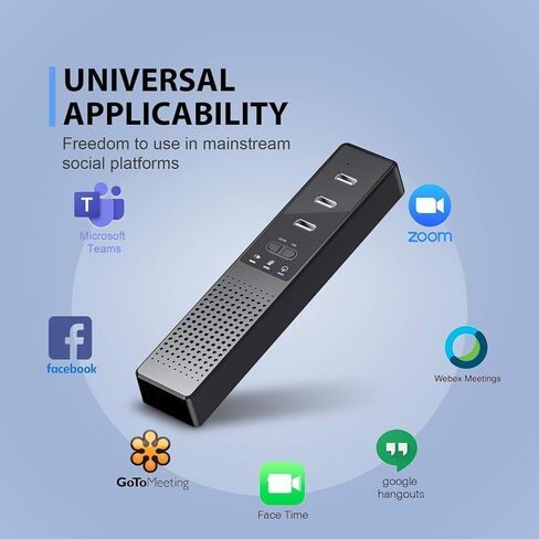 Conference Speaker and Microphone,pc Speakers,360° Voice Coverage, Advanced Noise Reduction, USB-C Plug & Play, Compatible with Zoom and MS Team in Saudi Arabia