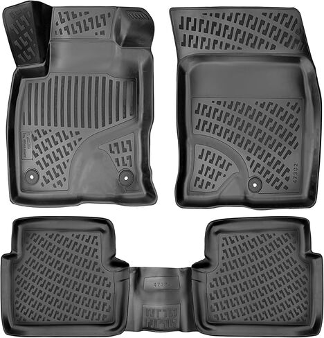 سجادات أرضية Ford EcoSport 2018-2022 ثلاثية الأبعاد تناسب حسب الطلب متوافقة مع سجادات السيارة المطاطية Ford EcoSport مقاسة بالليزر للصف الأول والثاني من بطانات أرضية الصف الأول والثاني مقاومة للماء في جميع الأحوال الجوية وعديمة الرائحة وغير قابلة للانزلاق in Kuwait