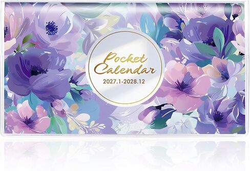 Pocket Calendar 2026-2027 for Purse, Small Pocket Planner 2026-2027 for Purse 3.5×6.5In,24 Month Organizer from Jan 2026- December 2027 Mini Planner with Pvc Cover for Organizing & Planning in Saudi Arabia