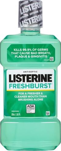 Listerine Freshburst Antiseptic Mouthwash with Germ-Killing Oral Care Formula to Fight Bad Breath, Plaque and Gingivitis, 500 mL in Saudi Arabia