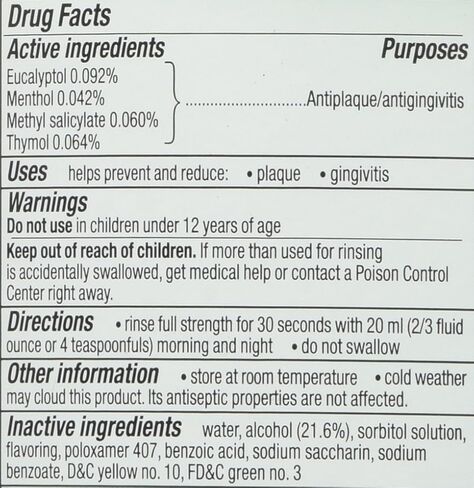 Listerine Freshburst Antiseptic Mouthwash with Germ-Killing Oral Care Formula to Fight Bad Breath, Plaque and Gingivitis, 500 mL in Saudi Arabia