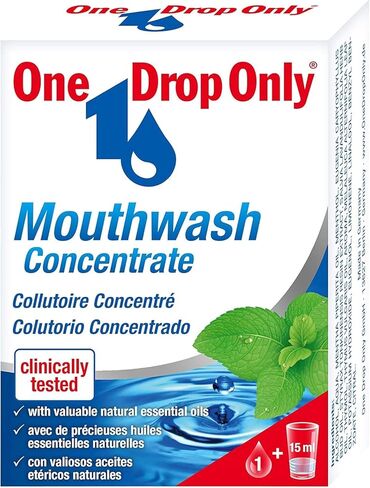 مجموعة One Drop Only للعناية بالفم - غسول الفم المركز 1.69 أونصة سائلة / 50 مل + معجون أسنان مركز 1.69 أونصة سائلة / 50 مل - أعشاب النعناع اليومية - حجم السفر - العلامة التجارية الألمانية للعناية بالفم in Saudi Arabia