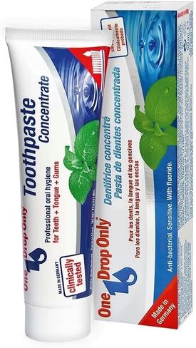 مجموعة One Drop Only للعناية بالفم - غسول الفم المركز 1.69 أونصة سائلة / 50 مل + معجون أسنان مركز 1.69 أونصة سائلة / 50 مل - أعشاب النعناع اليومية - حجم السفر - العلامة التجارية الألمانية للعناية بالفم in Saudi Arabia