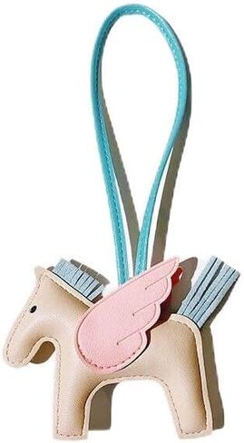 Decorative Pegasus Horse Bag Charm, Leather Keychain Pendant With Wings, 10x8x1.5cm, in Kuwait