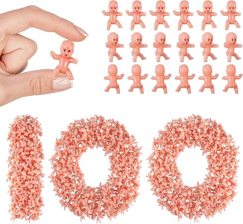 50PCS Mini Plastic Babies 1 Inch – Tiny Baby Shower Favors, King Cake Babies for Mardi Gras, Party Decorations, Ice Cube Game, Reusable Cute Mini Baby Figures in Saudi Arabia