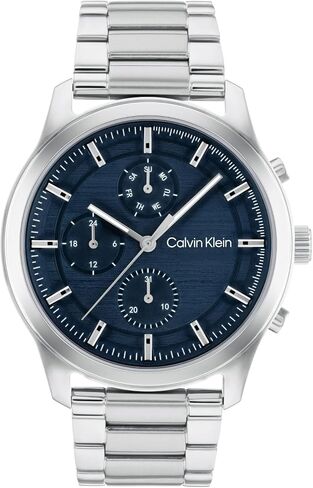 Calvin Klein Men'sQuartz Stainless Steel Case and Link Bracelet Watch, Color: Silver (Model: 25200203) in Saudi Arabia