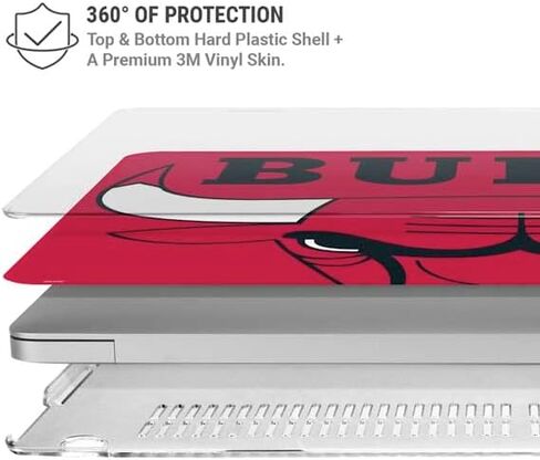 Skinit Case + Skin Compatible with MacBook Air 13in (2020) - Officially Licensed NBA Chicago Bulls Large Logo Design in Saudi Arabia