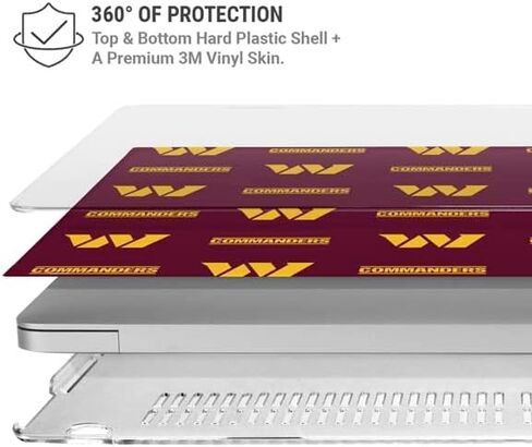 Skinit Case + Skin Compatible with MacBook Air 13in M1 (2021) - Officially Licensed NFL Washington Commanders Blitz Series Design in Saudi Arabia