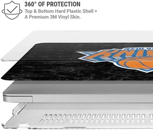 Skinit Case + Skin Compatible with MacBook Air 13in (2020) - Officially Licensed NBA New York Knicks Black Secondary Logo Design in Saudi Arabia