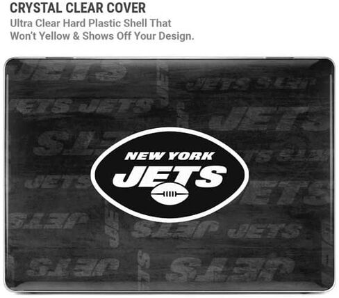 Skinit Case + Skin Compatible with MacBook Air 13in (2020) - Officially Licensed NFL New York Jets Black & White Design in Saudi Arabia