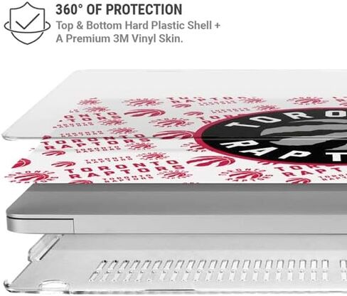Skinit Case + Skin Compatible with MacBook Air 13in M1 (2021) - Officially Licensed NBA Toronto Raptors Logo Blast Design in Saudi Arabia