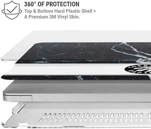 Skinit Case + Skin Compatible with MacBook Air 13in (2020) - Officially Licensed NBA Toronto Raptors Marble Design in Saudi Arabia