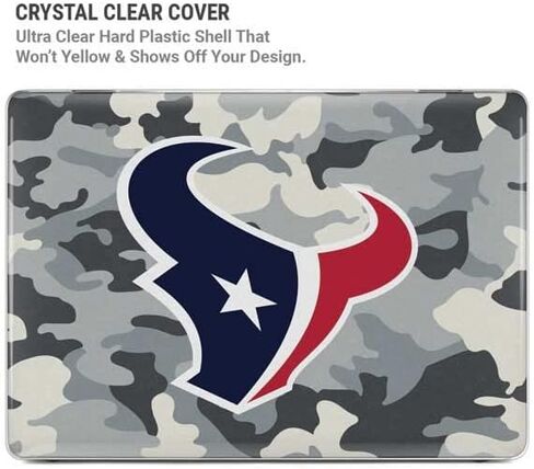 حافظة Skinit + غلاف متوافق مع جهاز MacBook Air 13in (2020) - تصميم مموه مرخص رسميًا من NFL Houston Texans in Saudi Arabia