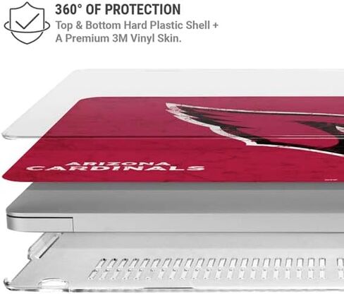 حافظة Skinit + غلاف متوافق مع جهاز MacBook Air 13in M1 (2021) - تصميم مرخص رسميًا من NFL Arizona Cardinals in Saudi Arabia