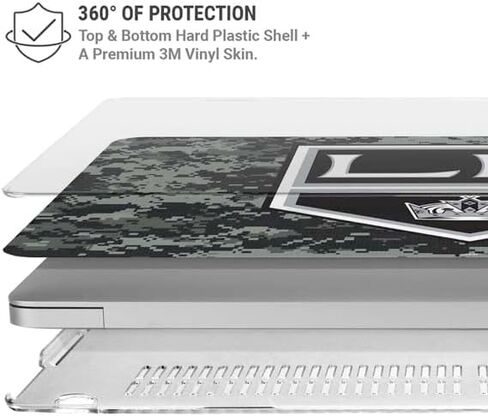 Skinit Case + Skin Compatible with MacBook Air 13in (2020) - Officially Licensed NHL Los Angeles Kings Camo Design in Saudi Arabia