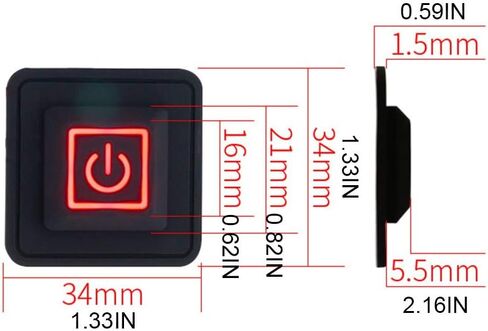 Heated Clothing Temperature Controller, 3-Speed Switch for 3.7V-12V Heating Pads, Jackets, Gloves in Saudi Arabia