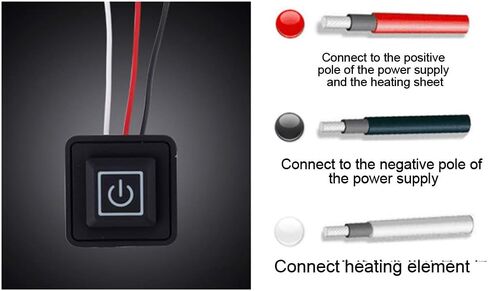 Heated Clothing Temperature Controller, 3-Speed Switch for 3.7V-12V Heating Pads, Jackets, Gloves in Saudi Arabia