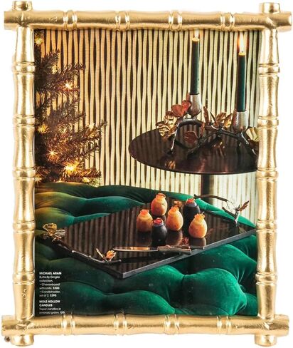 Jaye's Studio Cast Metal Decorative Photo & Picture Frame With Easel Stand, Glass Display, Handmade Bamboo Design, Tarnish Resistant Finish, Gracie Chloe Line, 3 Size Options (Gold, 5x7) in Saudi Arabia