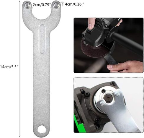321YOUO 4.5" 5" 5/8-11 Grinder Backing Flange and Lock Nut Set Angle Wrench Spanner Metal for Bosch Black replaces 224399-1 193465-4 224568-4 in Saudi Arabia