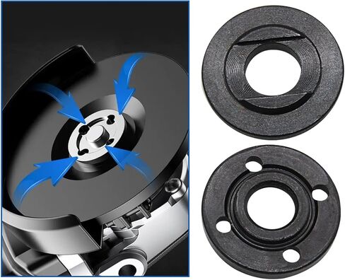 321YOUO 4.5" 5" 5/8-11 Grinder Backing Flange and Lock Nut Set Angle Wrench Spanner Metal for Bosch Black replaces 224399-1 193465-4 224568-4 in Saudi Arabia