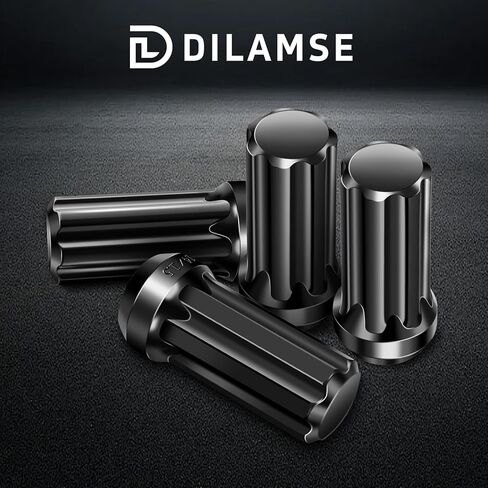 32pcs 14x1.5 Spline Lug Nuts Fit for Chevy Silverado GMC Sierra 2500 3500 & Ford F250 F250, Cone Bulge Seat, Closed End Long Extended XL Spline with 1 Socket Key Fits 8 Lug Aftermarket Wheel in Saudi Arabia